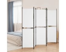 vidaXL 5-Panel Room Divider White 250x180 cm Fabric