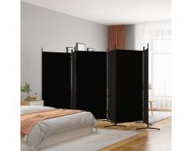 vidaXL 6-Panel Room Divider Black 520x180 cm Fabric