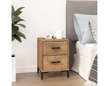 vidaXL Bedside Cabinet Brown 36x30x45 cm Solid Pinewood