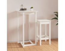 vidaXL Bar Table White 60x60x110 cm Solid Wood Pine