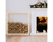 vidaXL Firewood Rack 100x25x100 cm Solid Wood Pine