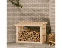 vidaXL Firewood Rack 108x64.5x77 cm Solid Wood Pine