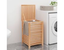 vidaXL Laundry Basket 45x45x65 cm Solid Wood Walnut