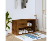 vidaXL Shoe Cabinet Brown Oak 80x35x45 cm Engineered Wood