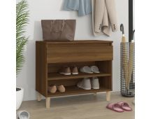 vidaXL Shoe Cabinet Brown Oak 70x36x60 cm Engineered Wood