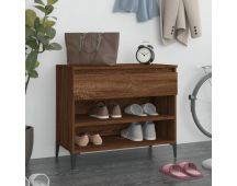 vidaXL Shoe Cabinet Brown Oak 70x36x60 cm Engineered Wood