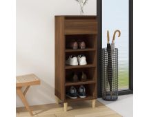 vidaXL Shoe Cabinet Brown Oak 40x36x105 cm Engineered Wood