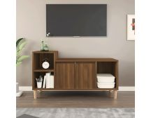 vidaXL TV Cabinet Brown Oak 100x35x55 cm Engineered Wood