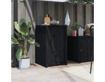 vidaXL Outdoor Kitchen Doors Black 50x9x82 cm Solid Wood Pine