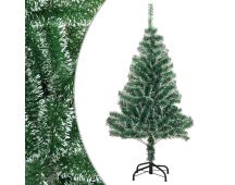 vidaXL Artificial Christmas Tree with Flocked Snow Green 120 cm