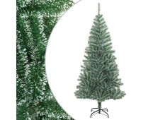 vidaXL Artificial Christmas Tree with Flocked Snow Green 180 cm