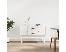 vidaXL Sideboard White 110x40x78 cm Solid Wood Pine