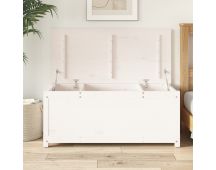 vidaXL Storage Box White 110x50x45.5 cm Solid Wood Pine