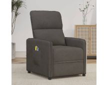 vidaXL Stand up Massage Chair Dark Grey Microfiber Fabric