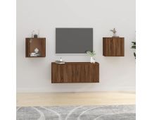 vidaXL Wall Mounted TV Cabinets 2 pcs Brown Oak 40x34.5x40 cm