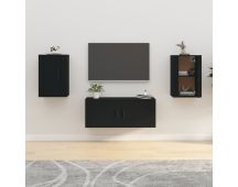 vidaXL Wall Mounted TV Cabinets 2 pcs Black 40x34.5x60 cm