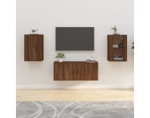 vidaXL Wall Mounted TV Cabinets 2 pcs Brown Oak 40x34.5x60 cm