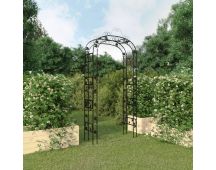 vidaXL Garden Arch Black 116x45x240 cm Steel