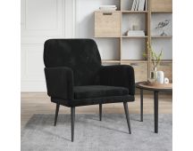 vidaXL Armchair Black 62x79x79 cm Velvet