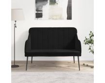 vidaXL Bench Black 110x76x80 cm Velvet