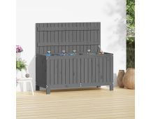 vidaXL Garden Storage Box Grey 115x49x60 cm Solid Wood Pine