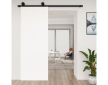 vidaXL Barn Door White 80x1.8x214 cm Solid Wood Pine