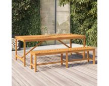 vidaXL Garden Dining Table 200x90x74 cm Solid Wood Acacia