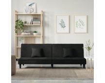 vidaXL Sofa Bed Black Velvet