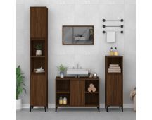 vidaXL Sink Cabinet Brown Oak 80x33x60 cm Engineered Wood