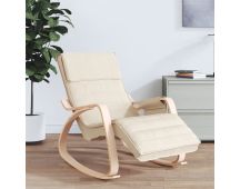 vidaXL Rocking Chair Cream Fabric