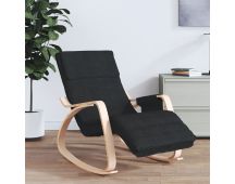 vidaXL Rocking Chair Black Fabric