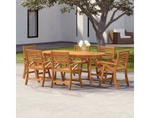 vidaXL 7 Piece Garden Dining Set Solid Wood Acacia