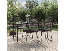 vidaXL 5 Piece Garden Dining Set Black