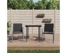 vidaXL Garden Chairs with Cushions 2 pcs Black 56x59x84 cm Poly Rattan