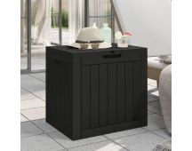 vidaXL Garden Storage Box Black 55.5x43x53 cm Polypropylene