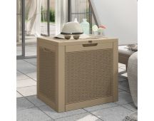 vidaXL Garden Storage Box Light Brown 55.5x43x53 cm Polypropylene