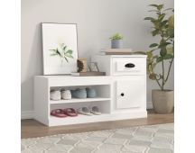 vidaXL Shoe Cabinet White 100x42x60 cm Engineered Wood