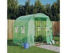 vidaXL Greenhouse with Steel Frame Green 4 m� 2x2x2 m