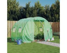 vidaXL Greenhouse with Steel Frame Green 6 m� 3x2x2 m