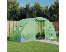 vidaXL Greenhouse with Steel Frame Green 8 m² 4x2x2 m