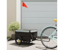 vidaXL Bike Cargo Trailer Black and Grey 30 kg Iron