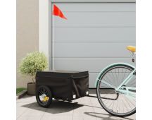 vidaXL Bike Cargo Trailer Black 30 kg Iron