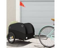 vidaXL Bike Cargo Trailer Black 45 kg Iron