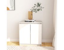 vidaXL Side Cabinet White 60x36x65 cm Solid Wood Pine