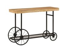vidaXL Console Table 112x36x76 cm Solid Wood Mango and Iron