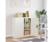 vidaXL File Cabinet White 90x40x90 cm Steel