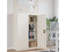 vidaXL File Cabinet White 90x40x140 cm Steel