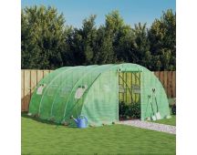 vidaXL Greenhouse with Steel Frame Green 16 m² 4x4x2 m