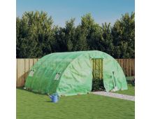 vidaXL Greenhouse with Steel Frame Green 20 m² 5x4x2.3 m