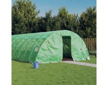 vidaXL Greenhouse with Steel Frame Green 30 m² 6x5x2.3 m